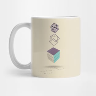 Geometric Shapes on Old Paper Mug